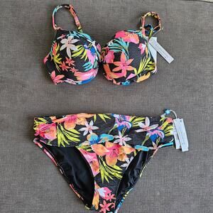 NWT Bleu Rod Beattie Sweet Escape 2pc Underwire Bikini Top & Bottom Size 12